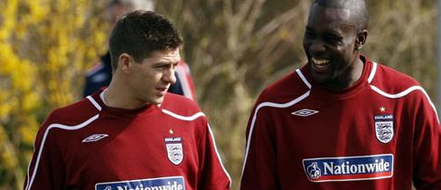 Steven Gerrard and Carlton Cole